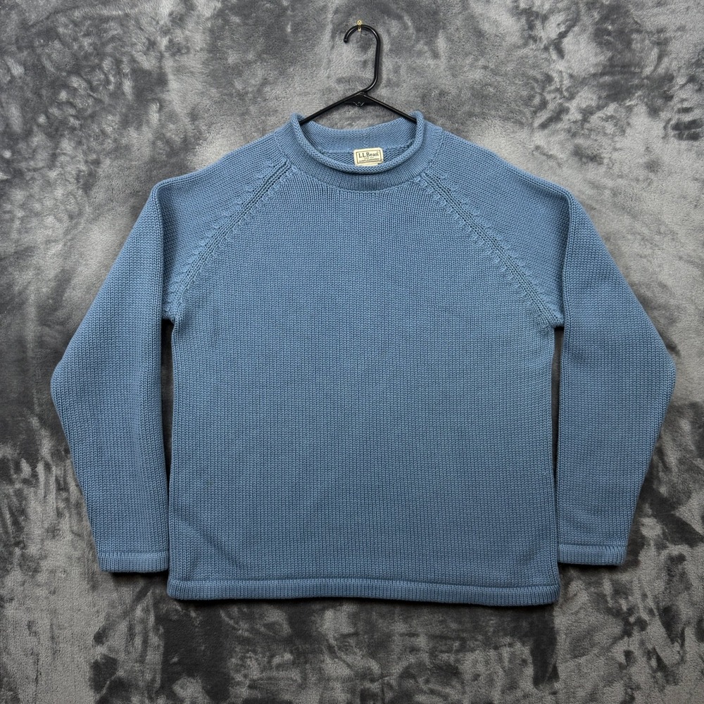 L.L. Bean Blue Knit Crewneck Sweater